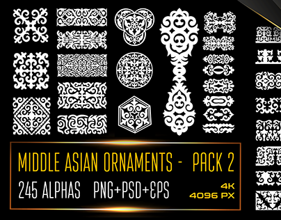 ALPHAS - MIDDLE ASIAN ORNAMENTS AND PATTERNS - PACK 2