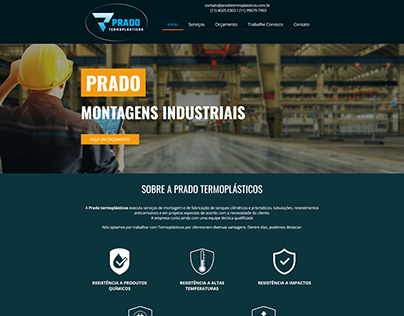 Desenvolvimento do site da empresa Prado Termoplasticos