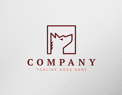 shepherd dog logo template design