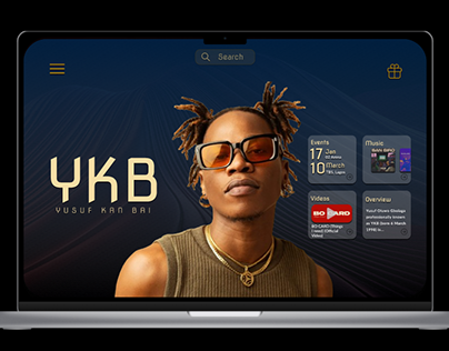 Musical artiste website design - YKB (Yusuf kan bai)