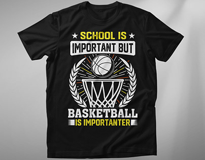 Basketball t-shirt design, basketball element vector