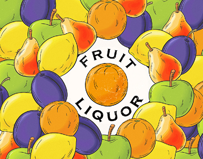 Vector illustrations and label design for liquor