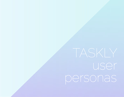 Taskly User Personas
