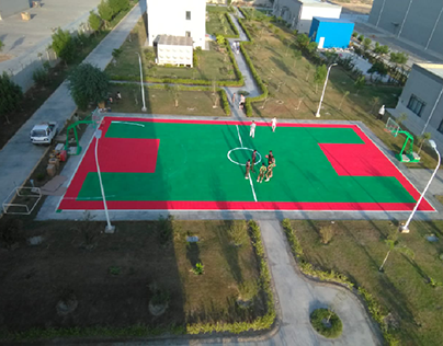 Thar outdoor basketball court