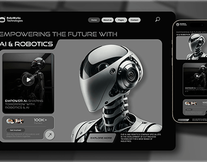 Futuristic Design: AI & Robotics Website