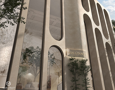 Restaurant and Lounge facade In KSA