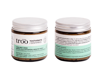 tro͞o Toothpaste Logo and Packaging Design