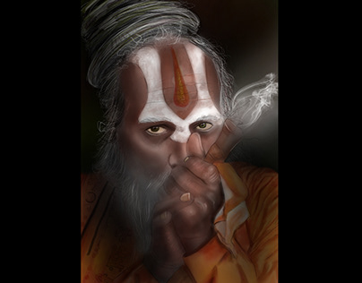 Sadhu Digital Painting