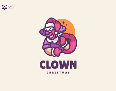 Clown Christmas Logo