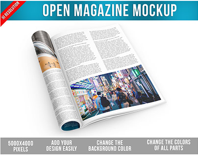 Open Magazine Mockup