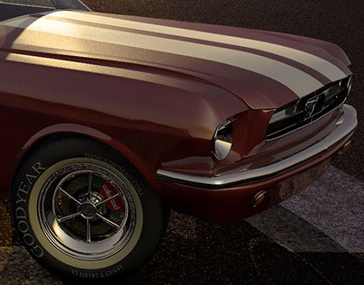 Mustang, 3ds Max e Photoshop