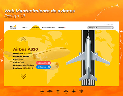 Design UI - Web mantenimiento de aviones