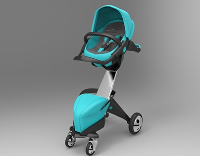 3d modeling____baby stroller.
