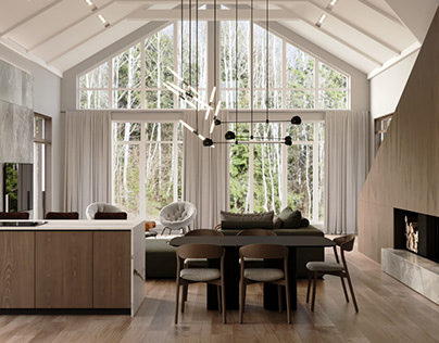 Living room for modern cottage