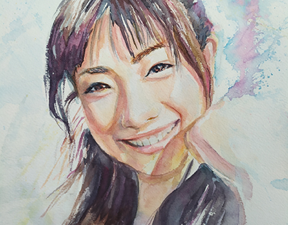 Happy Watercolor portrait