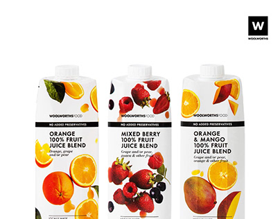'Woolworths Fruit Juice' Packaging Retouching