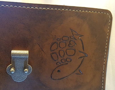 Leather notebook cover