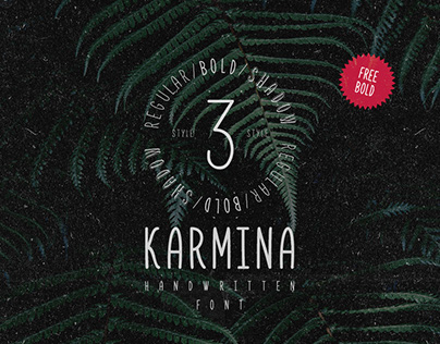 Karmina Handwritten Font (Bold FREE)