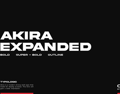 Akira Expanded Font – Modern Strong Style Type Font