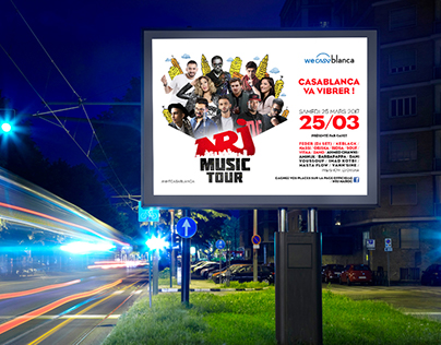 Affichage 4x3 NRJ MUSIC TOUR à Casablanca - Maroc