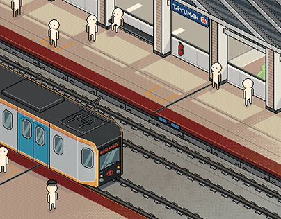 LRT Station Pixel Art
