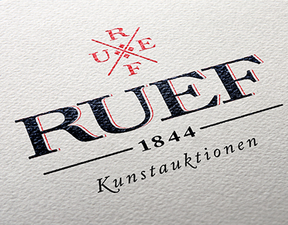 Logodesign for RUEF Kunstauktionen