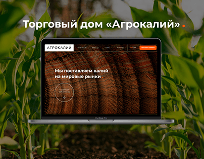 landing page for Agrokali trading house