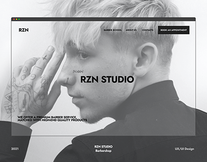 RZN Studio | Barbershop website | 2021