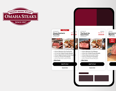 Omaha Steaks | Product Card Redesign