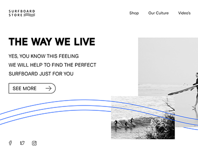 Surfboard online shop animation