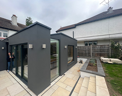 Rear extension of a detached house in Sutton