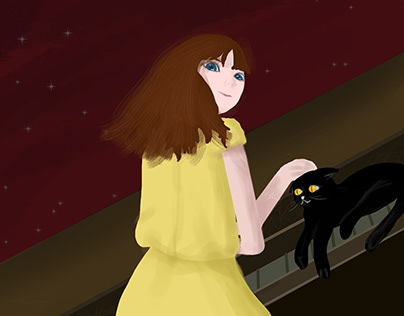Fran Bow with mr. Midnight