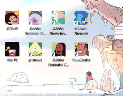 Steven Universe desktop icons