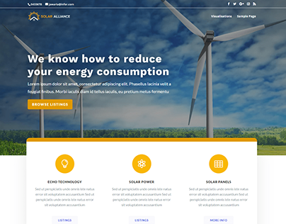 Solar Alliance - WordPress website using Divi theme