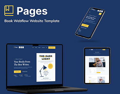 Pages Book Webflow Website Template Design