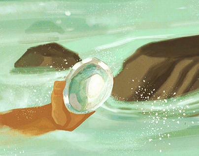 A hidden pearl- Illustration series
