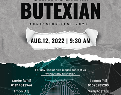 Informative Poster Design For Butex Admission 2022