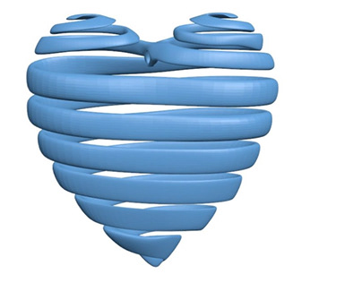 Heart pendant B002884 file stl free download 3D Model f