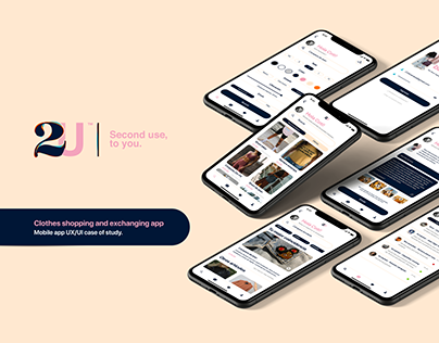 2U | Clothes shopping and exchanging app | UX UI Case
