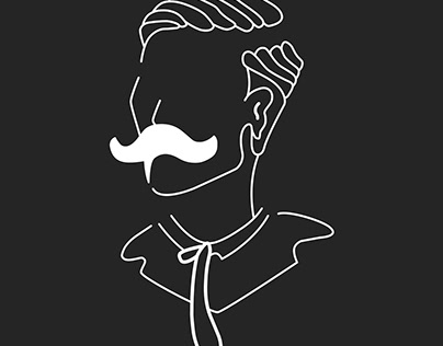 barbershop logo, mockup 3d of beard, visual identity