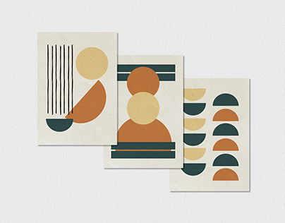 Bauhaus themed poster set - 4