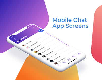 Mobile Chat App Screens