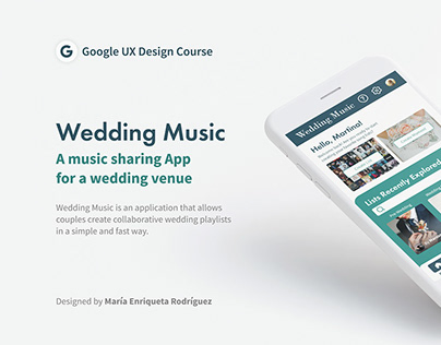 Wedding Music App | Google UX Design Course