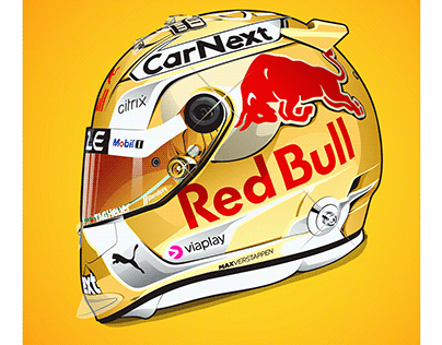 Max Verstappen 2022 gold helmet