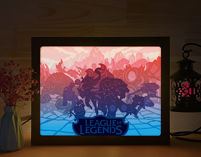 League Of Legends - 3D Shadow Box SVG - Light Box