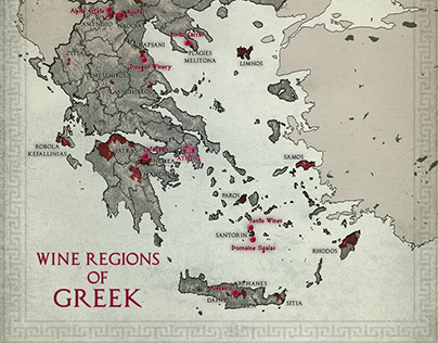 Wine Regions of Greek Maps @2016