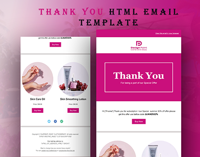 Thank you HTML email template
