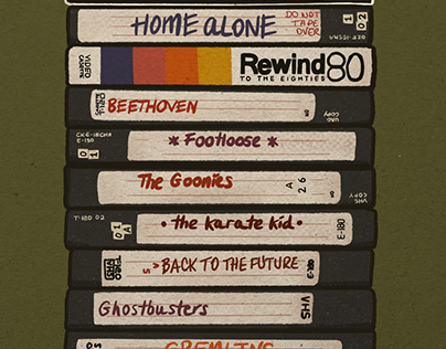 Vintage VHS tapes