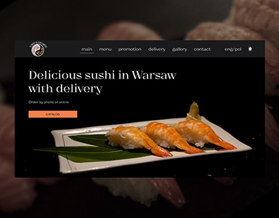 Website redesign design concept for sushi Toro & Salmon