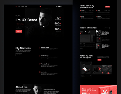 Portfolio Website Design. UX/UI